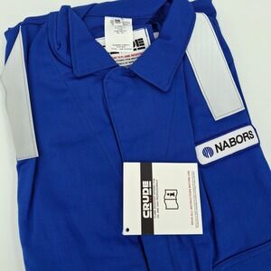 Nabors RPS Crude FR Flame Resistant Blue Coveralls Oil Gas Fire 2XL TALL